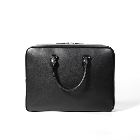 <受注生産 12月上旬より順次配送>Italian Saffiano Leather Briefcase - aucentic