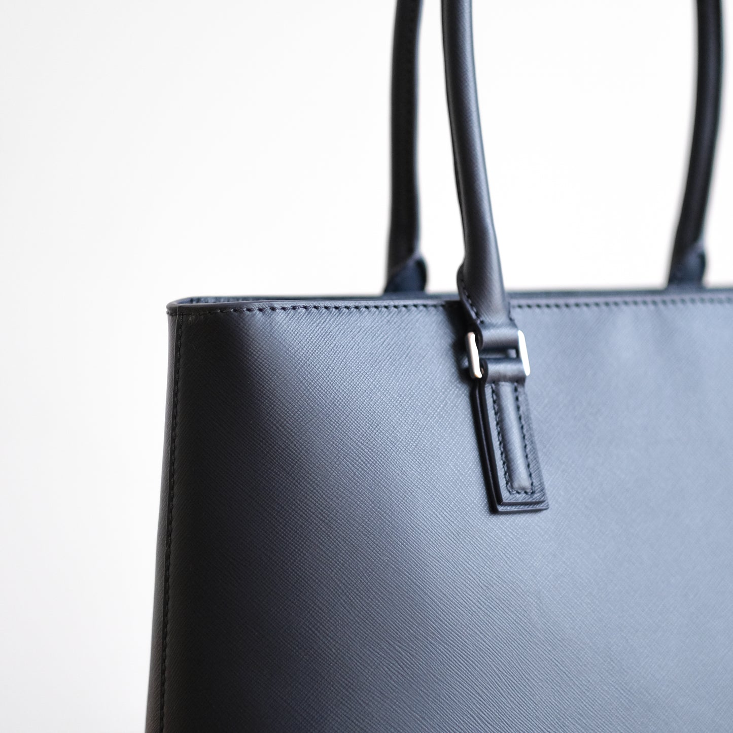 <アウトレット>Italian Saffiano Leather Tote (Navy)