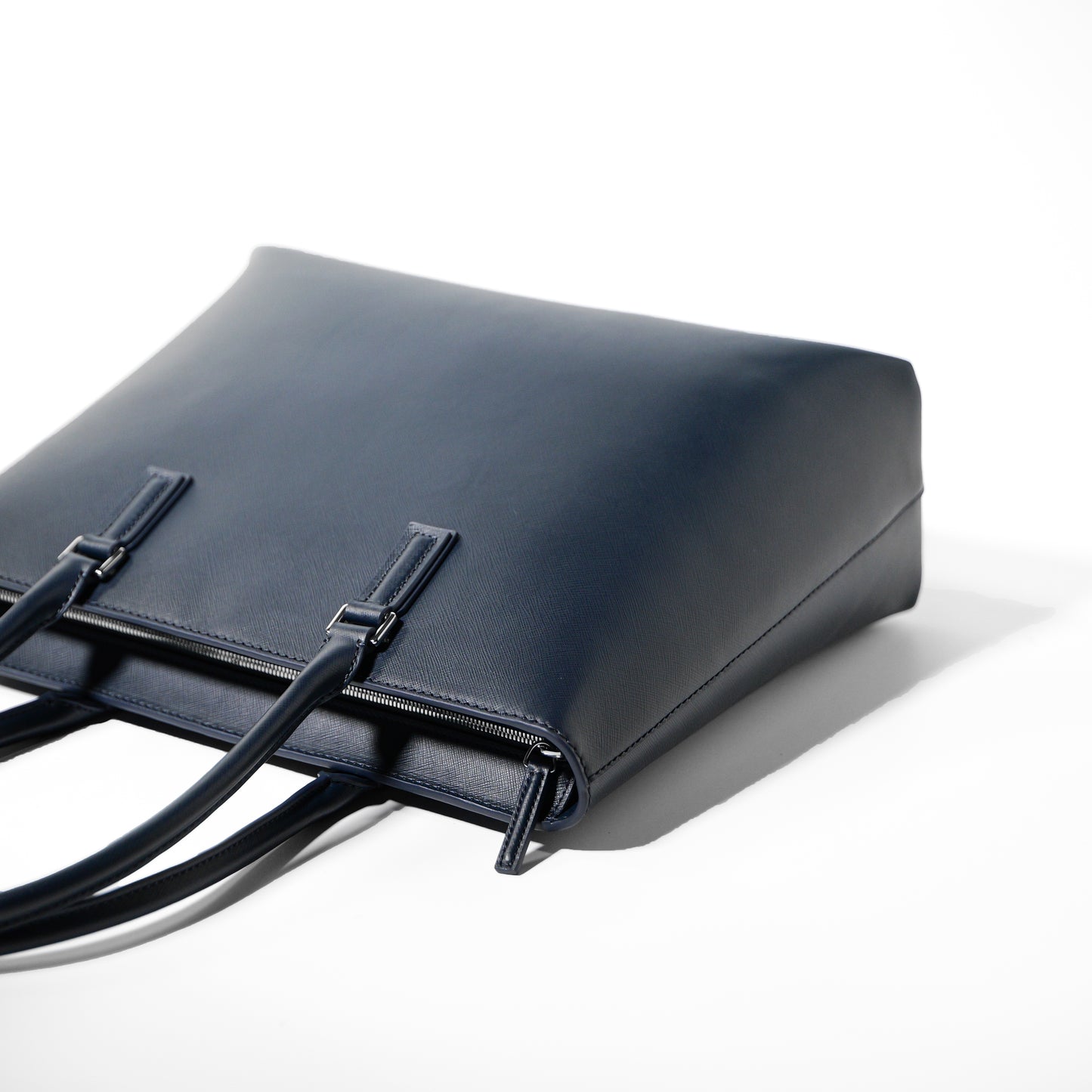 <アウトレット>Italian Saffiano Leather Tote (Navy)