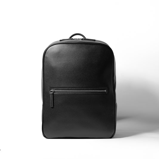 <アウトレット>Full Grain Leather Backpack（Black-Nylon）