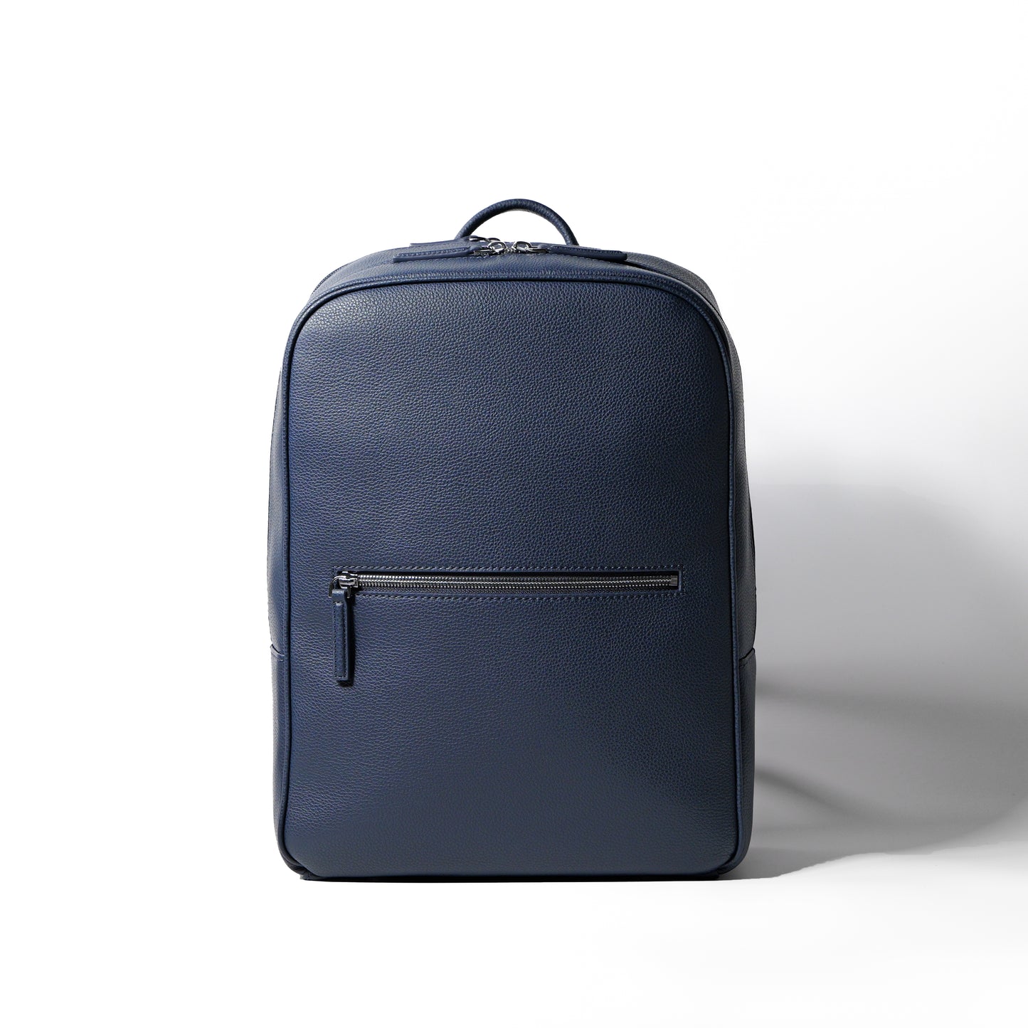 <アウトレット>Full Grain Leather Backpack (Navy-Nylon)