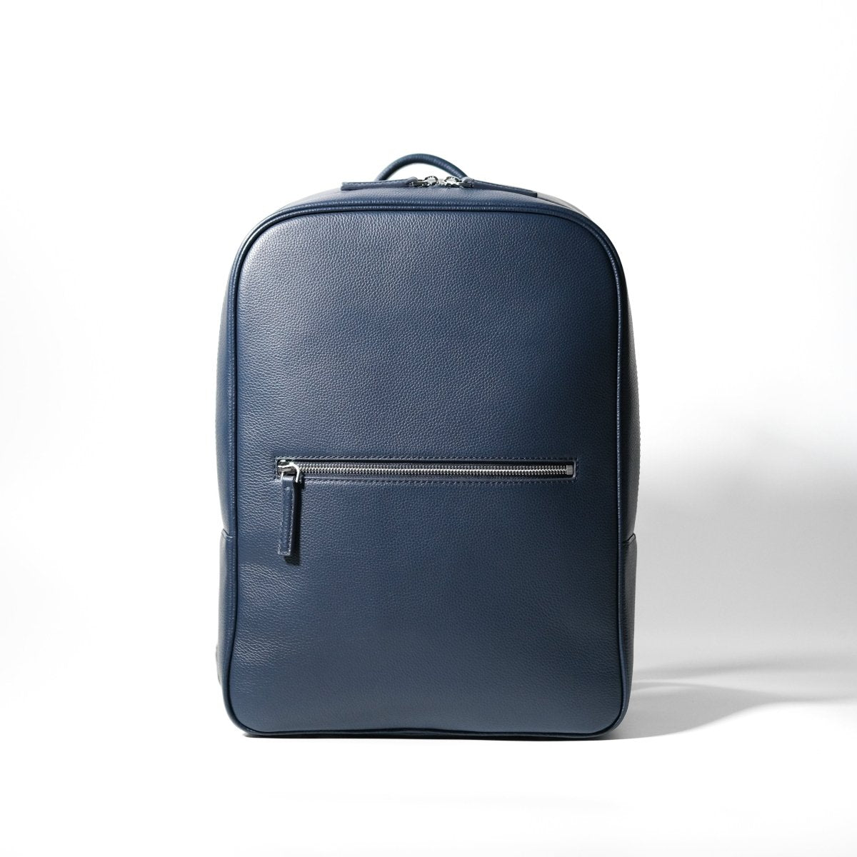 Full Grain Leather Backpack (Navy) - aucentic
