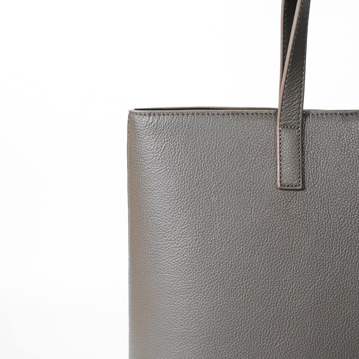 Italian Leather Casual Tote (Beige) - aucentic