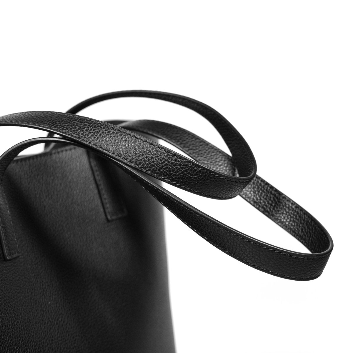 Italian Leather Casual Tote (Navy) - aucentic