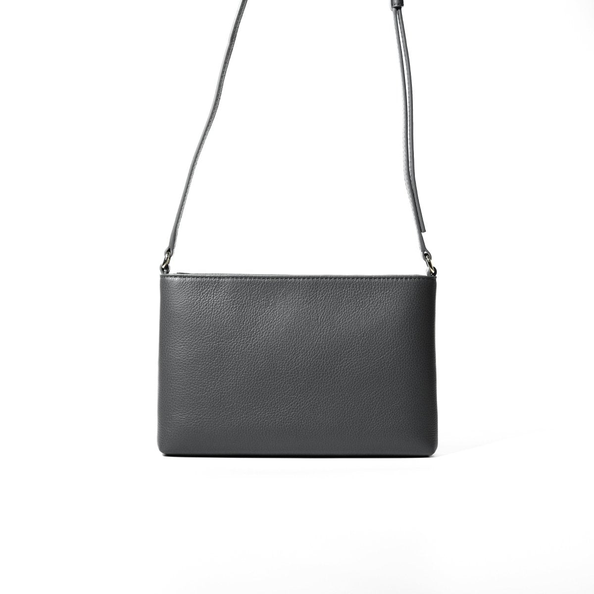 Italian Leather Sacoche (Greige) - aucentic