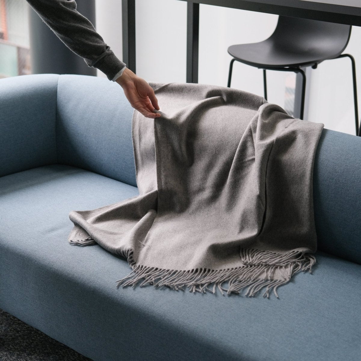 Oversized Inner Mongolian Cashmere Muffler - aucentic